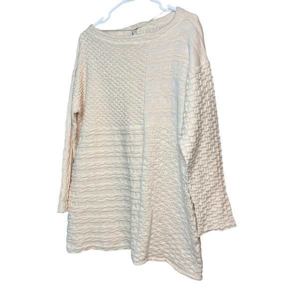 Free People Extra Textured Crème Pull Over Sweater Women’s Size Small New - Picture 6 of 12